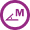 icono ángulo de emisión mediano